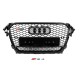 Передняя черная решетка RS-style с надписью Quattro (2012-2015) для Ауди A4 B8