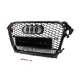 Передняя черная решетка RS-style с надписью Quattro (2012-2015) для Ауди A4 B8