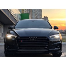 Передняя решетка радиатора S-Style (2016-2019, черная) для Ауди A5