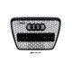 Передняя решетка RS-Style (черная) для Ауди A6 C6 2004-2011 гг