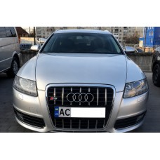 Передня решітка S-style (чорна з хромом) для Ауди A6 C6 2004-2011 рр