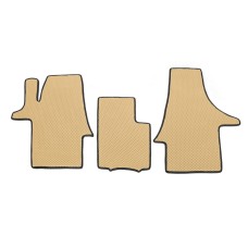 Килимки EVA (бежеві, передні, для 1-20251) для Volkswagen T5 2010-2015 рр