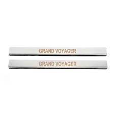 Накладки на пороги Carmos (2 шт, нерж) для Chrysler Voyager 2008-2016 гг