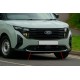 Накладка на передний бампер (1 шт, нержавейка) для Ford Courier 2023- гг