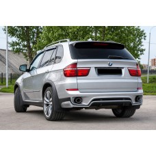 Накладка на задній бампер (2010-2013, під фарбування) для BMW X5 E70 рр