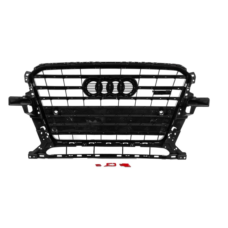 Передняя решетка радиатора SQ-Style (2012-2017, черная) для Ауди Q5 Передняя решетка радиатора SQ-Style (2012-2017, черная) для Ауди Q5