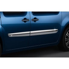 Молдинг дверний (2011-2014, 4 шт, нерж) для Renault Kangoo рр