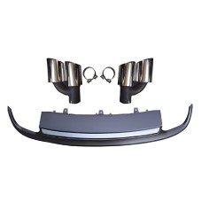 Задний диффузор с насадками RS-Style (2010-2014, двойной выхлоп) для Ауди A7