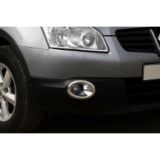 Накладки на противотуманки обведення (2 шт, пласт.) для Nissan Qashqai 2007-2010 рр