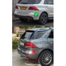 Задний диффузор для GLE (дизайн GLE63 Black) для Mercedes GLE/ML сlass W166