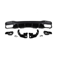 Задний диффузор для GLE (дизайн GLE63 Black) для Mercedes GLE/ML сlass W166 2011-2018 гг