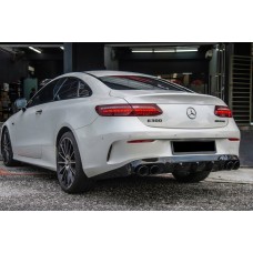 Задний диффузор Black с насадками Black (Дизайн AMG53) для Mercedes E-class coupe C238 2016-2024 гг
