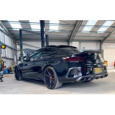Задний диффузор с насадками Black (для Coupe дизайн AMG63) для Mercedes C-сlass W205 2014-2021 гг