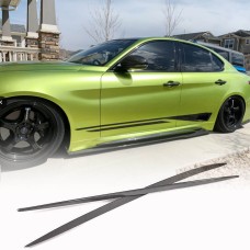 Бокові пороги V1 (для Base/Sport, Карбон) для Alfa Romeo Giulia 2016-2022 рр