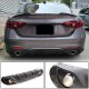 Диффузор заднего бампера с насадками V2 (для Base, Карбон) для Alfa Romeo Giulia 2016-2022 гг