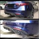 Диффузор заднего бампера с насадками V2 (для Base, Карбон) для Alfa Romeo Giulia 2016-2022 гг