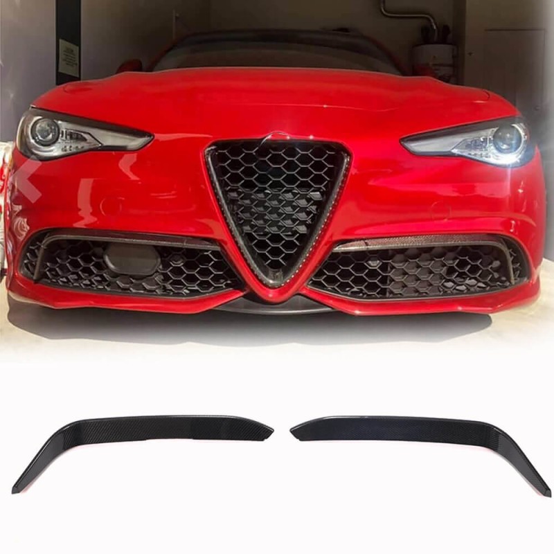 Накладки на противотуманки (для Sport, Карбон) для Alfa Romeo Giulia 2016-2022 гг