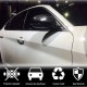 Накладки на зеркала (2017-2023, Сухой карбон) для Alfa Romeo Stelvio