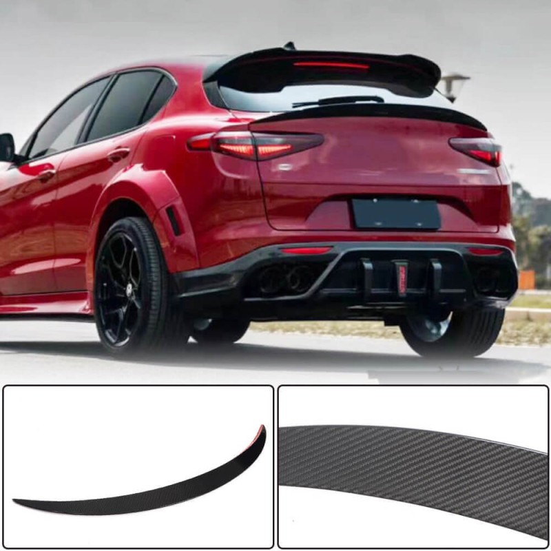 Нижний спойлер V3 (2017-2023, Сухой карбон) для Alfa Romeo Stelvio