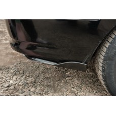 Універсальні Flap накладки на задній бампер тип-E (2 шт, чорний глянець, ABS-пластик)