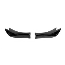 Универсальные Flap накладки на задний бампер Тип-F (2 шт, черный глянец, ABS-пластик)
