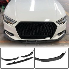 Накладка на передній бампер Lip V1 (для Base 2017-2020 SD, Карбон) для Ауди A3 рр
