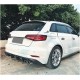 Диффузор заднего бампера V2 (для S-Line HB 2017-2020, Карбон) для Ауди A3