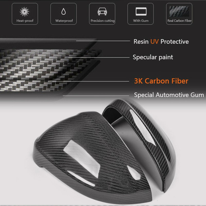 Накладки на Зеркала Замена Style (Карбон) V2 для Ауди A4 B9 2015-2024 гг Накладки на Зеркала Замена Style (Карбон) V2 для Ауди A4 B9 2015-2024 гг