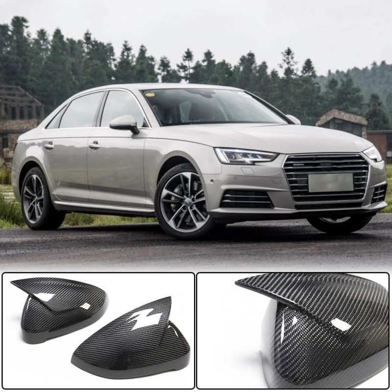 Накладки на Зеркала Пара LHD Замена (Карбон) V2 для Ауди A4 B9 2015-2024 гг