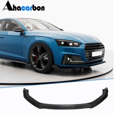 Накладка на передній бампер Lip V2 (для S-Line 2016-2020, Карбон) для Ауди A5 рр