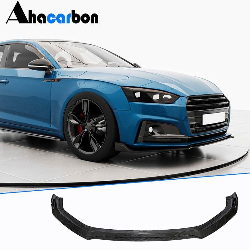 Накладка на передний бампер Lip V2 (для S-Line 2016-2020, Карбон) для Ауди A5