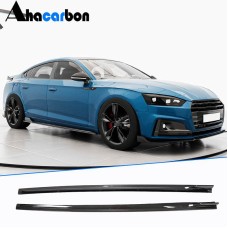Боковые пороги 2016-2020 V1 (для Sportback, Карбон) для Ауди A5