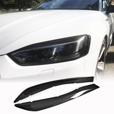 Накладки на фары Лампы Брови (Карбон) для Ауди A5 2016-2025 гг