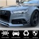 Накладки на передний бампер (для RS6, 4 шт, Карбон) для Ауди A6 C7 2011-2017 гг