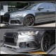 Накладки на передний бампер (для RS6, 4 шт, Карбон) для Ауди A6 C7 2011-2017 гг