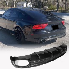 Дифузор заднього бампера V2 (для S-Line, 2010-2014, Карбон) для Ауди A7 рр