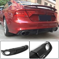 Дифузор заднього бампера V3 (для S-Line, 2010-2014, Карбон) для Ауди A7 рр