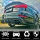 Диффузор заднего бампера С LED стоп-сигналом V2 (для RS3 2017-2019, Карбон) для Ауди A3