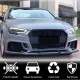 Накладки на передний бампер V4 (для RS3 SD 2017-2020, Карбон) для Ауди A3