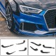 Накладки на передний бампер V2 (для RS3 SD 2017-2020, Карбон) для Ауди A3
