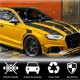 Накладки на передний бампер V2 (для RS3 SD 2017-2020, Карбон) для Ауди A3