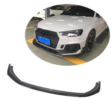 Накладка на передній бампер Lip V1 (для RS4 Avant 2019-2021, Карбон) для Ауди A4 B9 рр