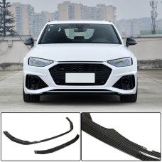 Накладка на передний бампер Lip V2 (для RS4 Avant 2019-2021, Карбон) для Ауди A4 B9