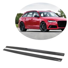 Бокові пороги Карбон (для RS6 Avant 2013-2016) для Ауди A6 C7 рр