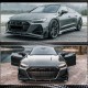 Накладки на вентиляционные отверстия переднего бампера V1 (для RS7 2018-2022, Сухой карбон) для Ауди A7 2018- гг
