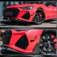Накладка на передний бампер Lip V2 (для RS7, сухой карбон) для Ауди A7 2018- гг