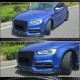Накладка на передний бампер Lip V3 (для S-Line SD 2012-2016, Карбон) для Ауди A3