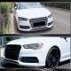 Накладка на передний бампер Lip V1 (для S-Line SD 2012-2016, Карбон) для Ауди A3