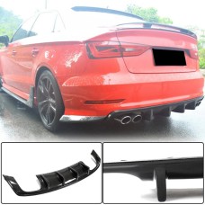 Дифузор заднього бампера V3 (для S-Line SD 2012-2016, Карбон) для Ауди A3 рр