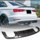 Диффузор заднего бампера V2 (для S-Line SD 2012-2016, Карбон) для Ауди A3